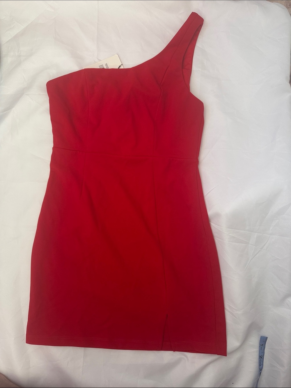 Hello Molly Red One Shoulder Fitted Dress